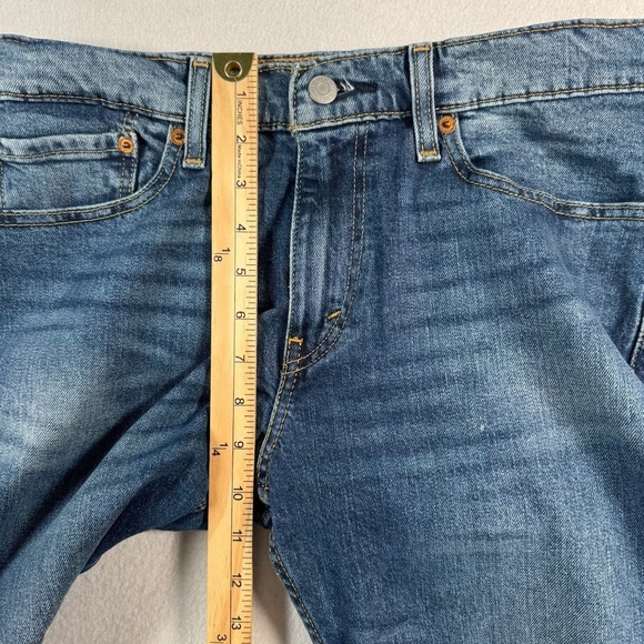 Levis Jeans Mens 31 Blue 511 Straight Mid Rise Medium Wash Stretch - Picture 8 of 12